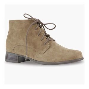 Munro Antonia Water Resistant Zip Bootie in Fawn Suede NIB